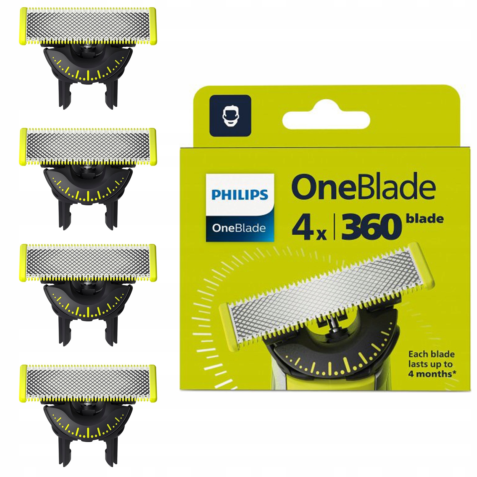 Wymienne Ostrza Głowica do Golarki Philips OneBlade QP440/50 4szt.