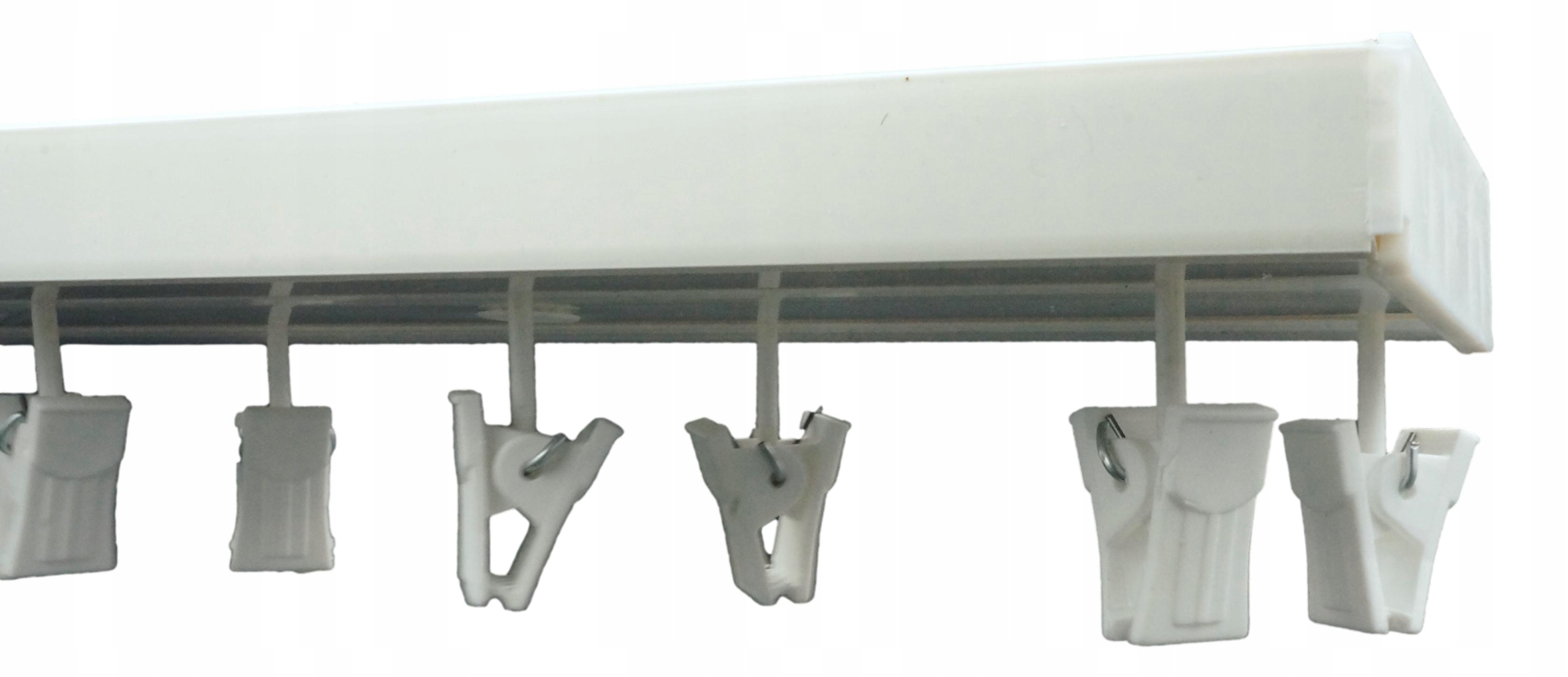 

Karnisz szyna sufitowa Pcv Biała II-tory 440cm