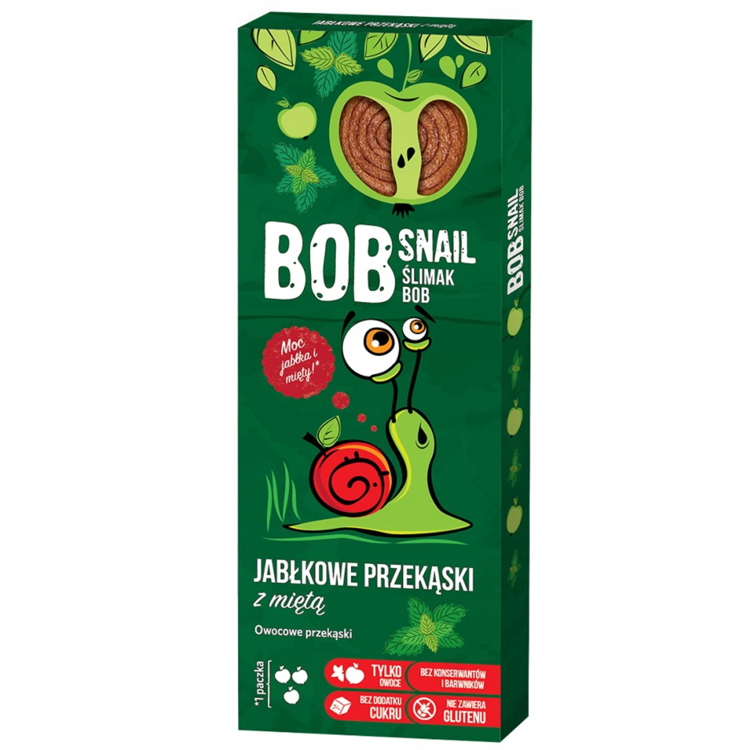 BOB SNAIL 24x zestaw 30g. ślimak Jabłko Mięta przekąska bezglutenowa EAN (GTIN) 4820162520262