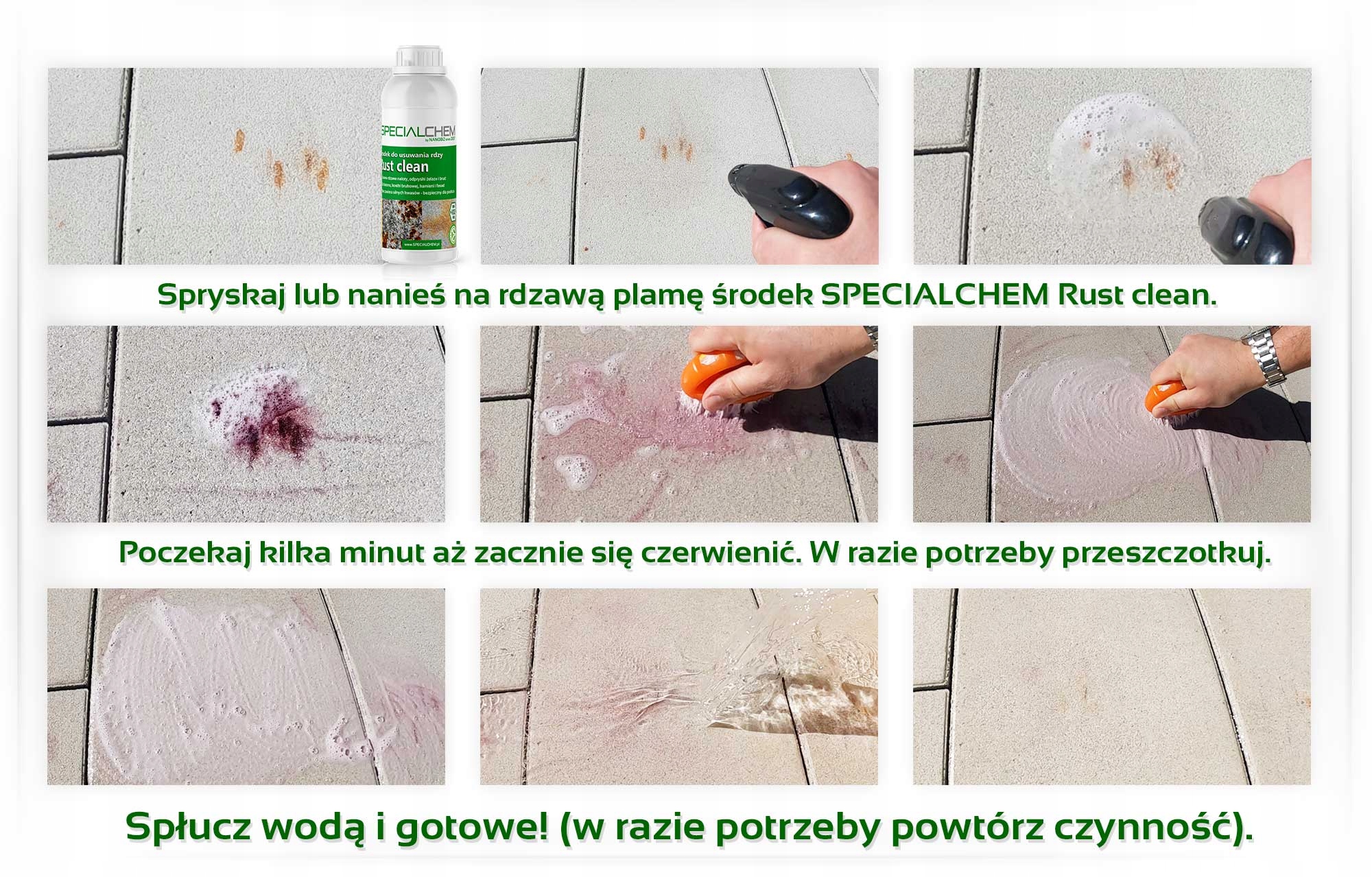 Specialchem Rust clean - środek do usuwania rdzy1L Pojemność 1 l