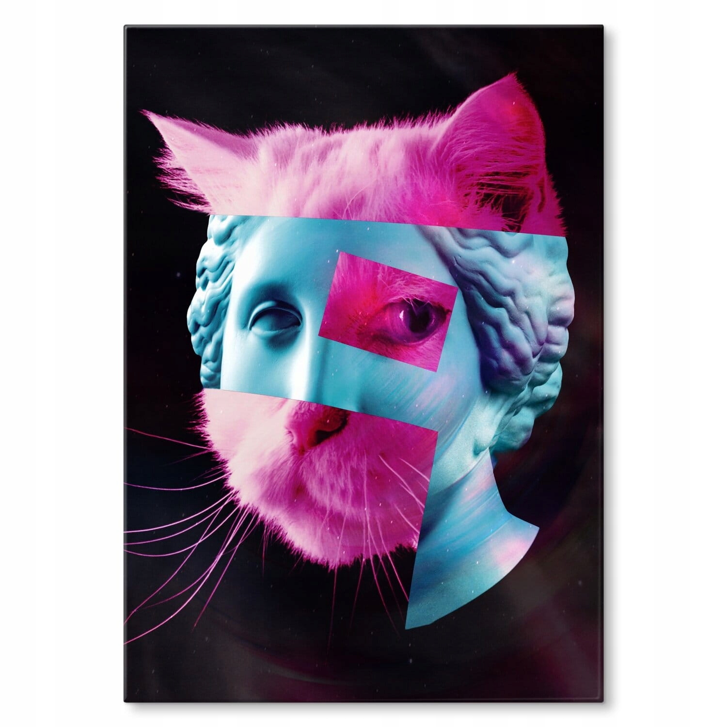 Plakát Kovový Plech Velký Obraz Moderní Design Kočka Pop Art Dekorace