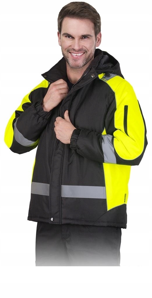 Ochranná Zateplená Bunda L.hollman Lh-blizzard 7XL Černo-žlutá