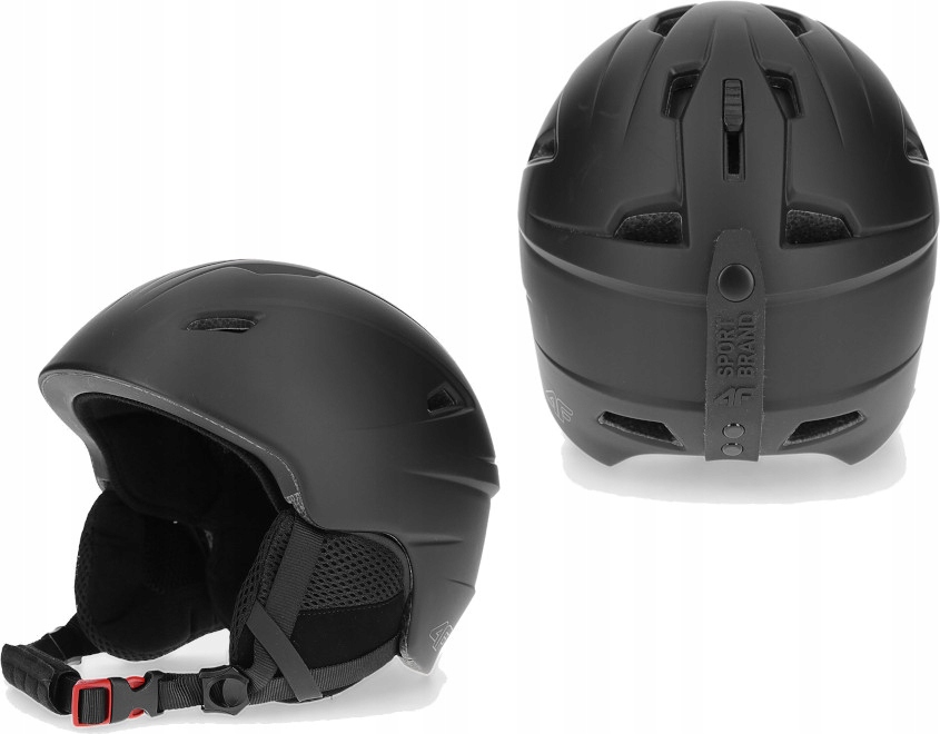 Męski kask narciarski 4F HELM035 czarny S/M 55-59 cm