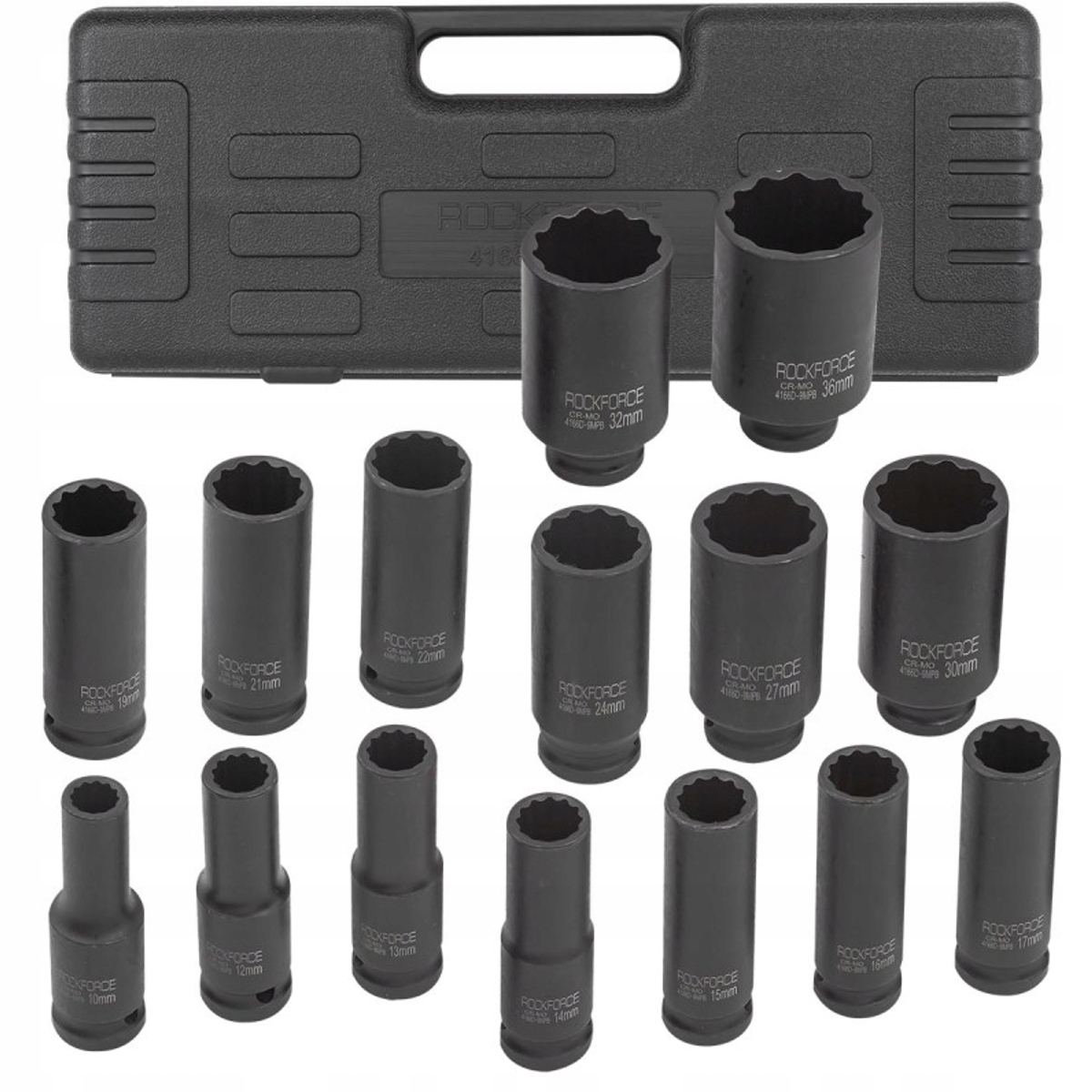 

Zestaw nasadek udarowych długich 1/2" 10-36mm