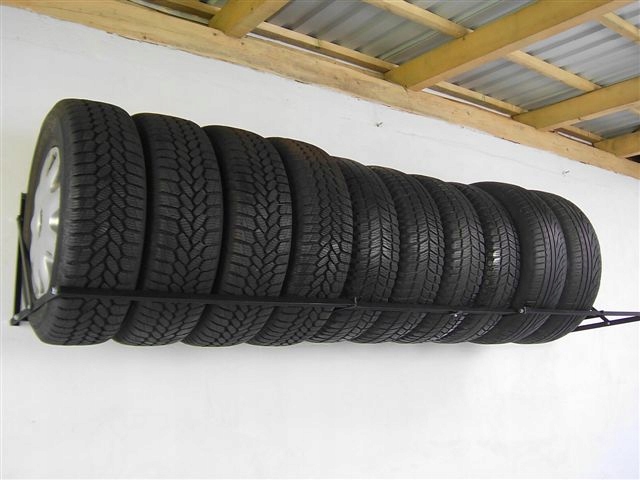 Półka regał stojak wieszak na 12 opony koła felgi