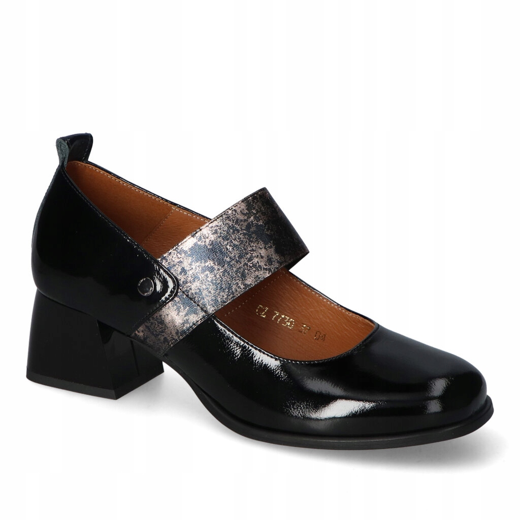 Dámské polobotky Gamis Černé Lakovací Kožené 38