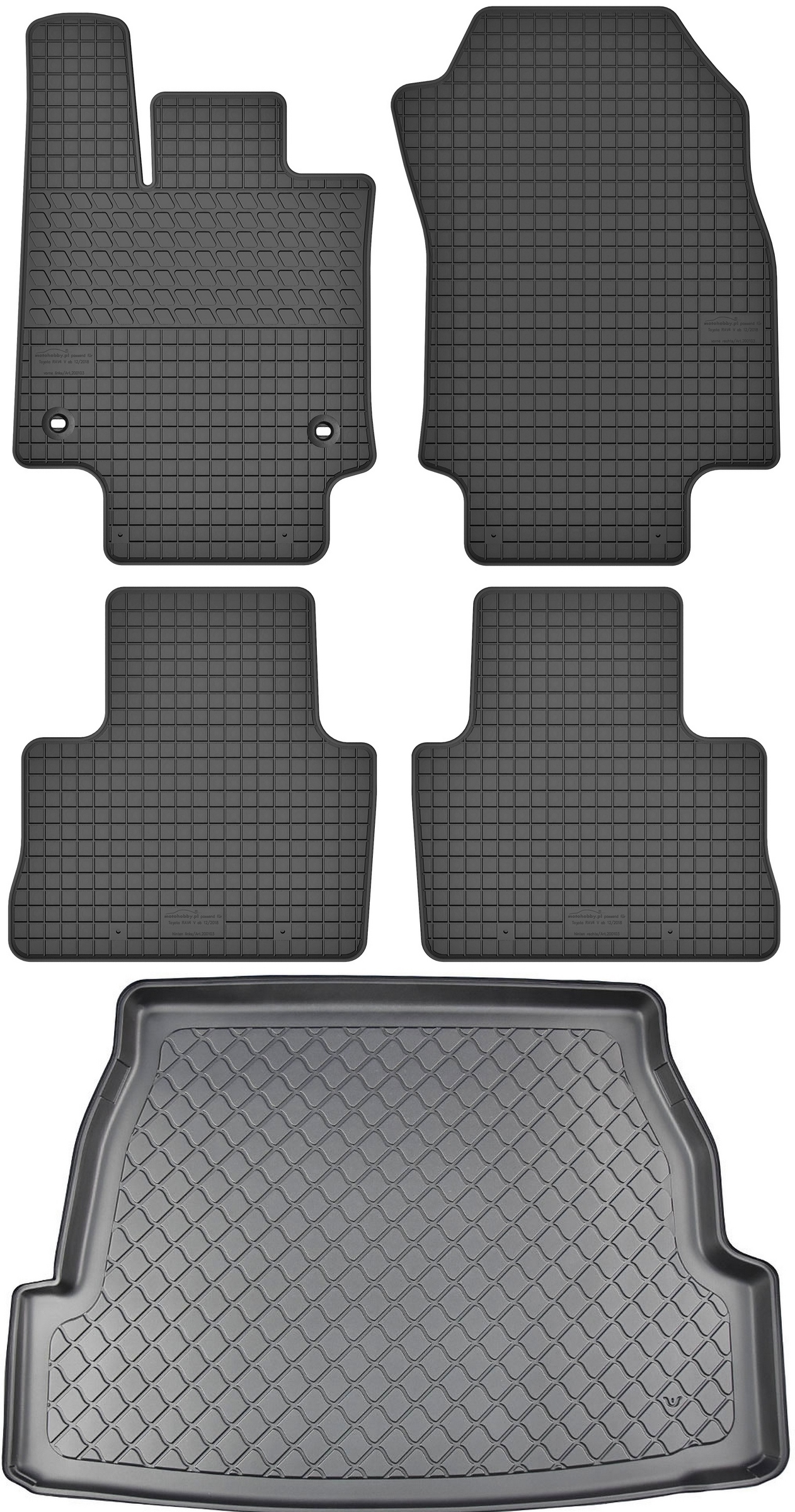 Toyota Rav4 V Suv 2019- Gumové stierače rohož batožinového priestoru