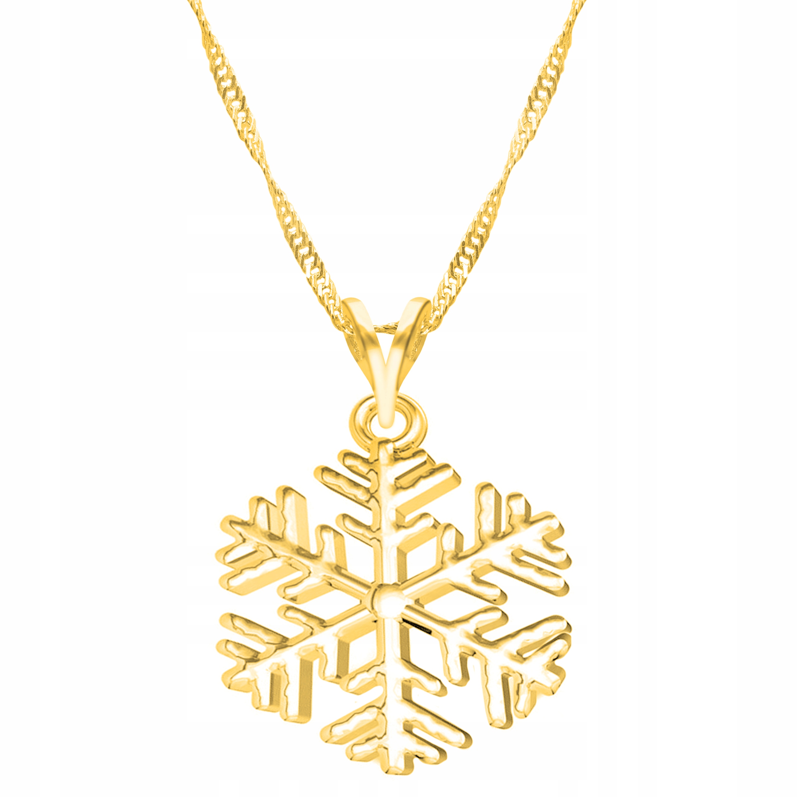 Řetízek zlatý náhrdelník 925 Vločka