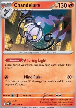 Holo Pokemon Tcg Ognisty Chandelure (twm 038)