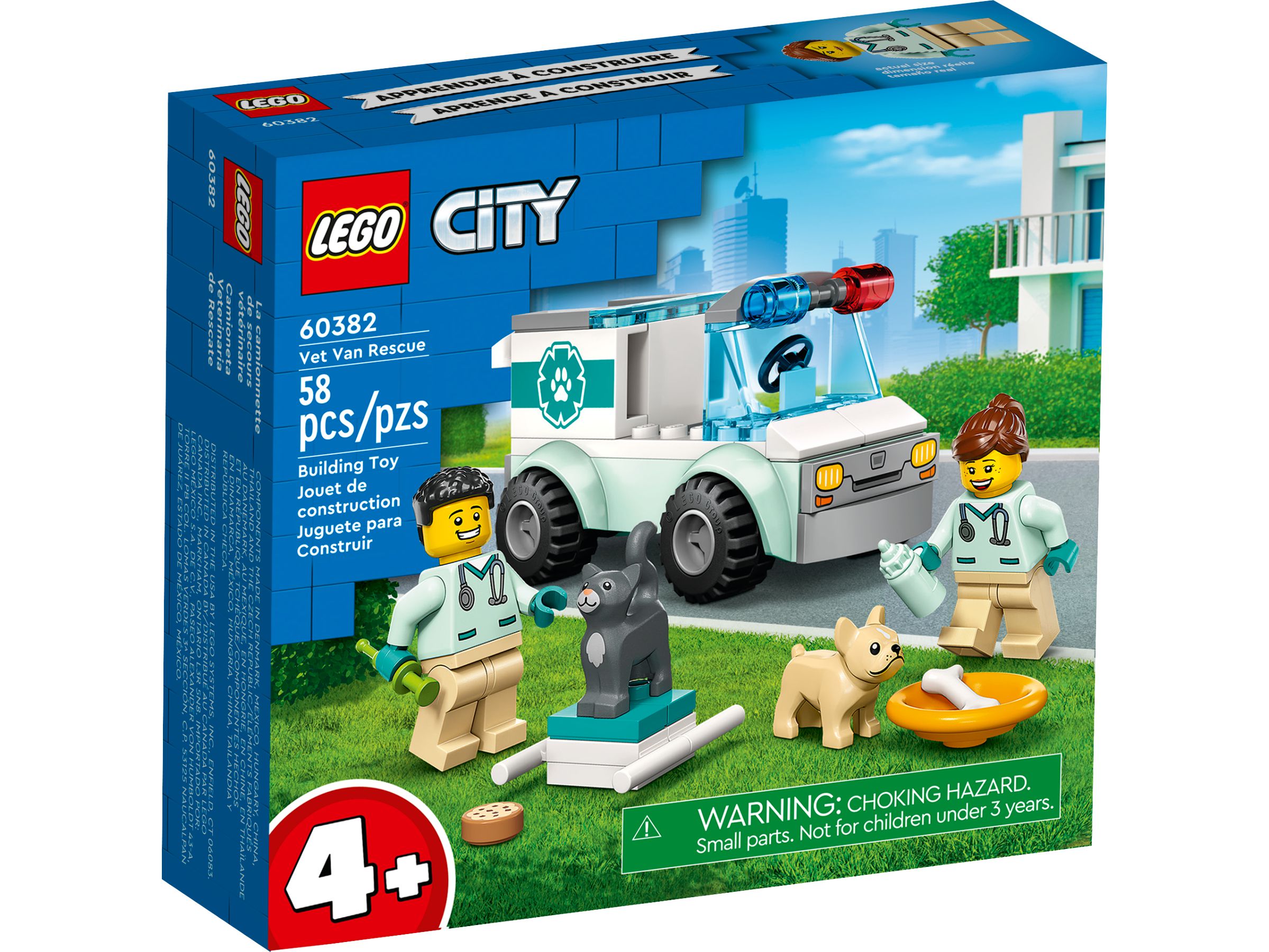 Lego City 60382 Karetka weterynaryjna Kotek Piesek Karetka Nowe
