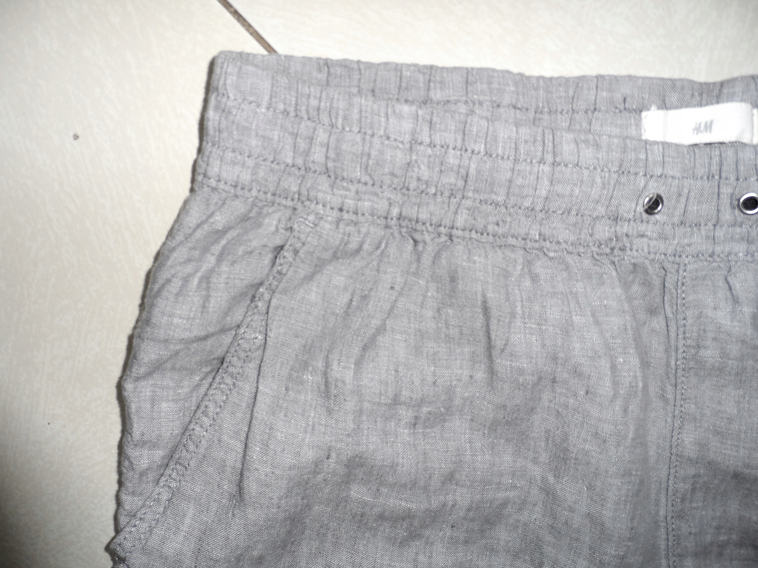 HM NOWE LEN SZARE LNIANE SPODNIE r XL 42 Kolor szary