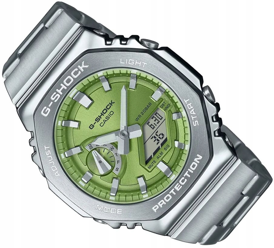 Pánské Hodinky Casio Ocelové G-shock GM-2110D-3AER G-steel Green Dial WR200