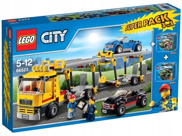 Lego 66523 City Pack 3w1 60060 60053 60055 *unikat *nowy
