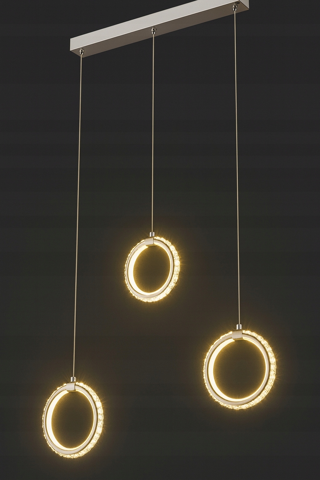 Závesná lampa Moderný luster kolík s kryštálikom Led