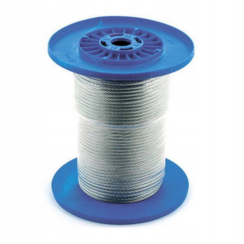 Ocelové lano v Pvc krytu 3/2 mm 6*7 (200 m) v Pvc obalu pro napínání