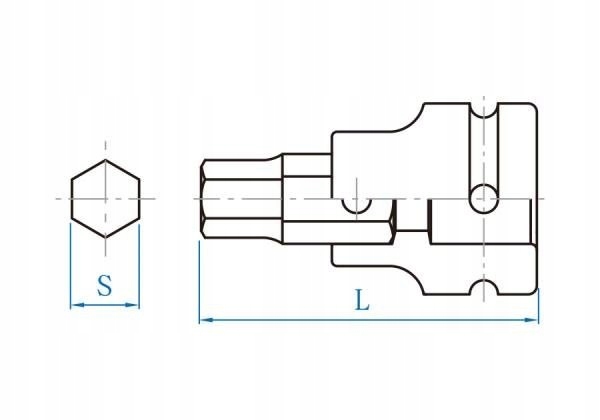 NASADKA UDAROWA 1'' 30mm IMBUS HEX AMPUL KING TONY