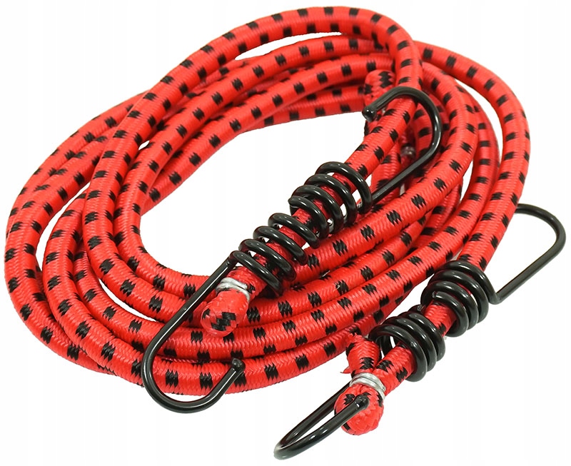 Linki Gumy Gumki Pasy Do Mocowania Bagażu Ładunku Haczyki 8mm/60cm 2 Szt