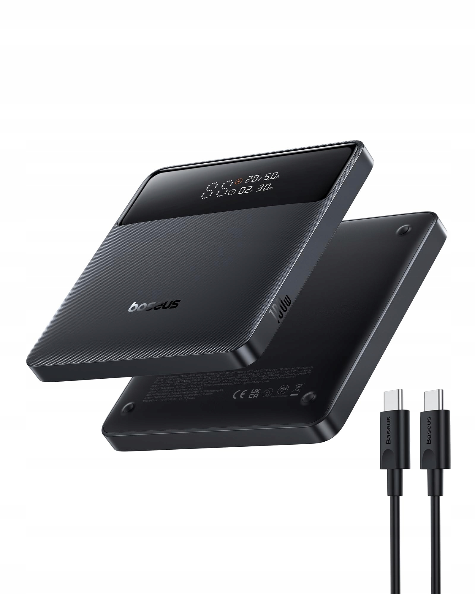 BASEUS Powerbank 20000mAh 100W PD Szybkie Ładowanie Do Laptopów iPhone — miniatura 2