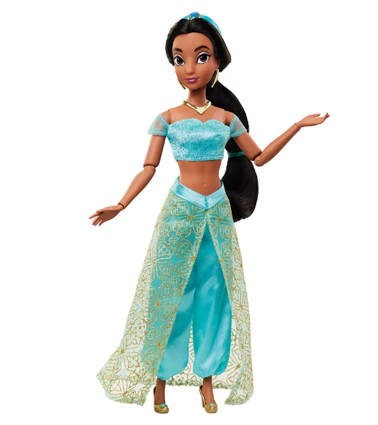 DISNEY Lalka JASMINE DZASMINA ALADDYN RAJA + UBRANKA Wiek dziecka 3 lata +
