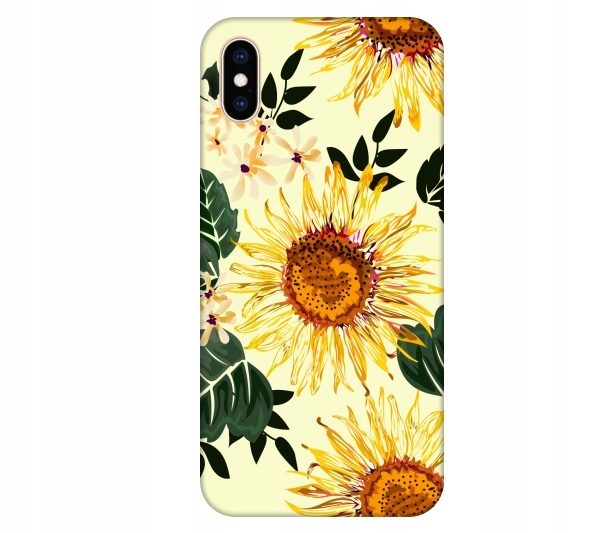 

Etui na telefon iPhone X / Xs Kwiat zólty akwarela