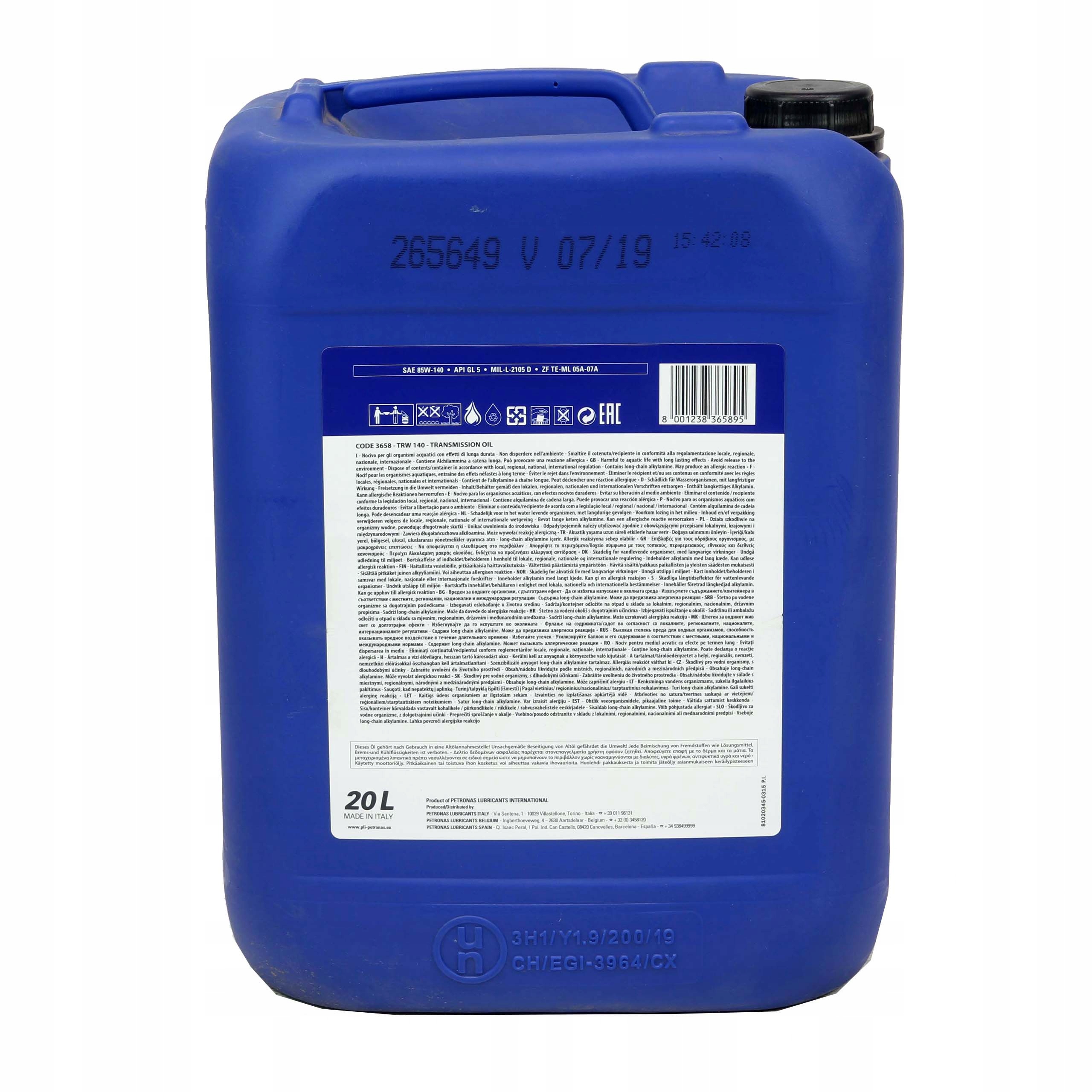 PETRONAS ARBOR TRW 140 85W/140 20L Producent Petronas