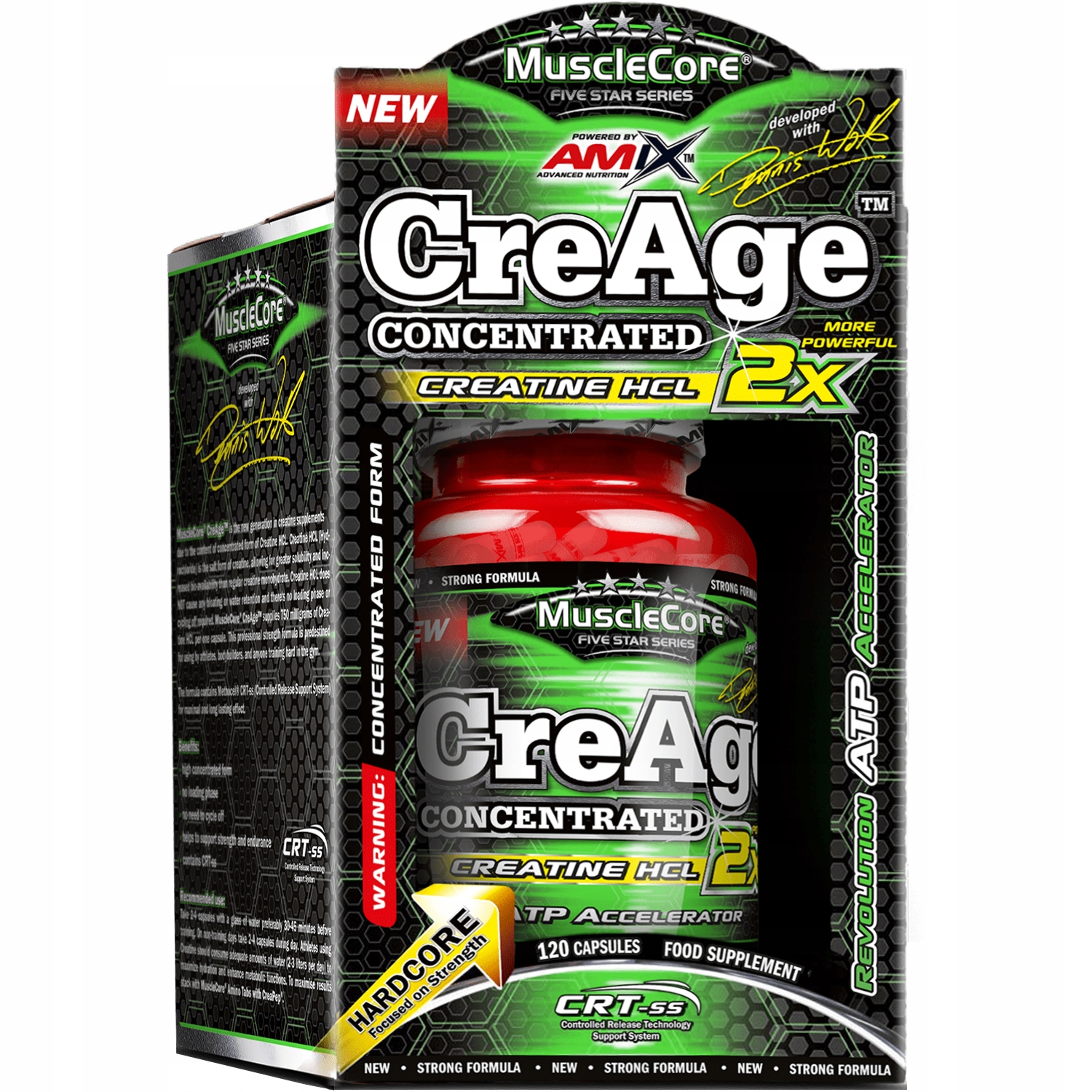 Amix CreAge Kreatyna Hcl Kreatin hydrochlorid 120 kapslí