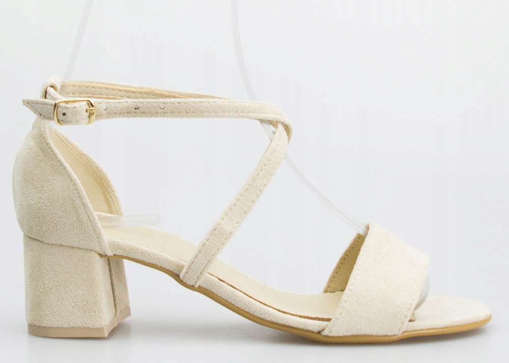 

Klasyczne Sandały Na Obcasie Retro Zamszowe 39