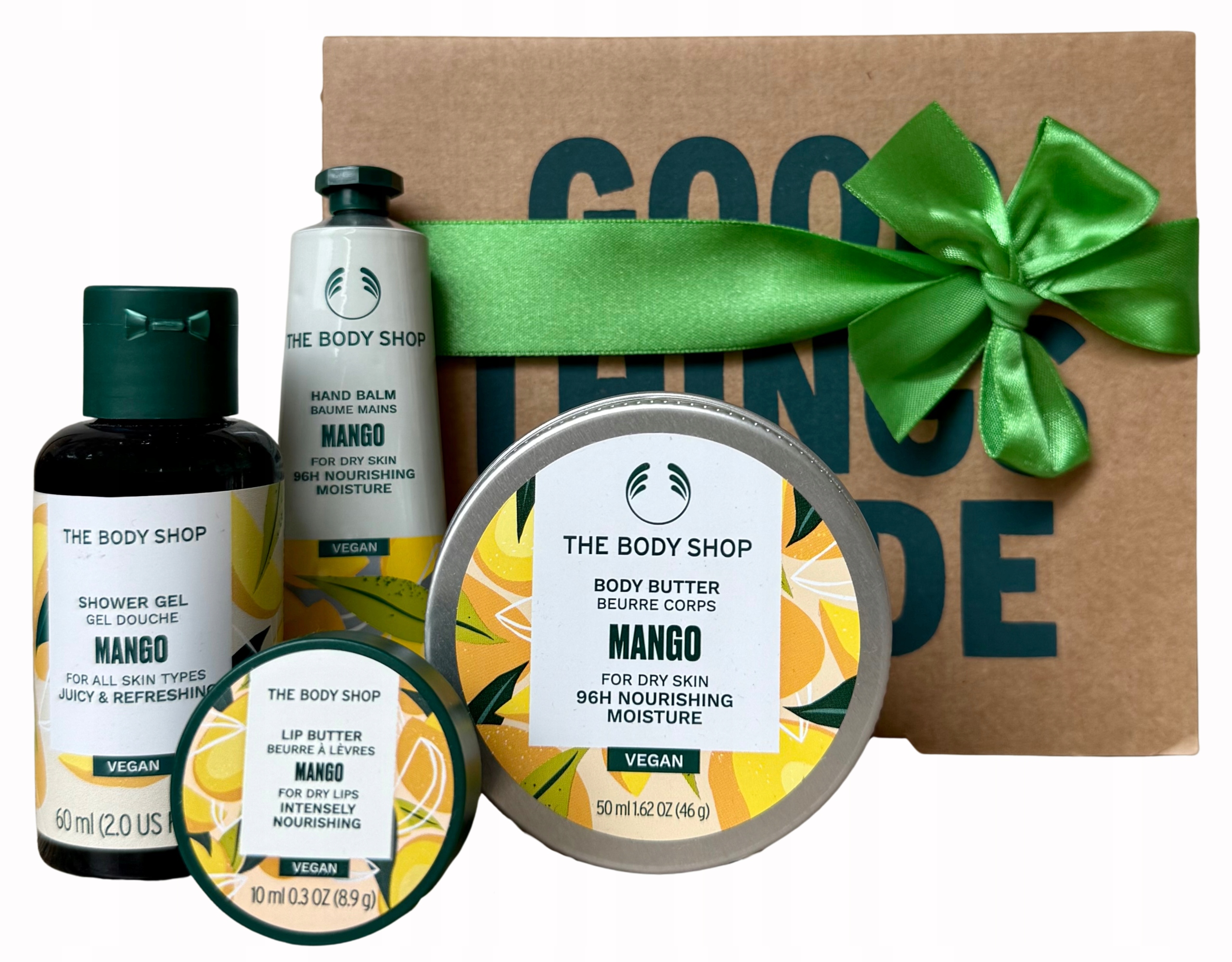 Mango zestaw miniatur z masłem do ust