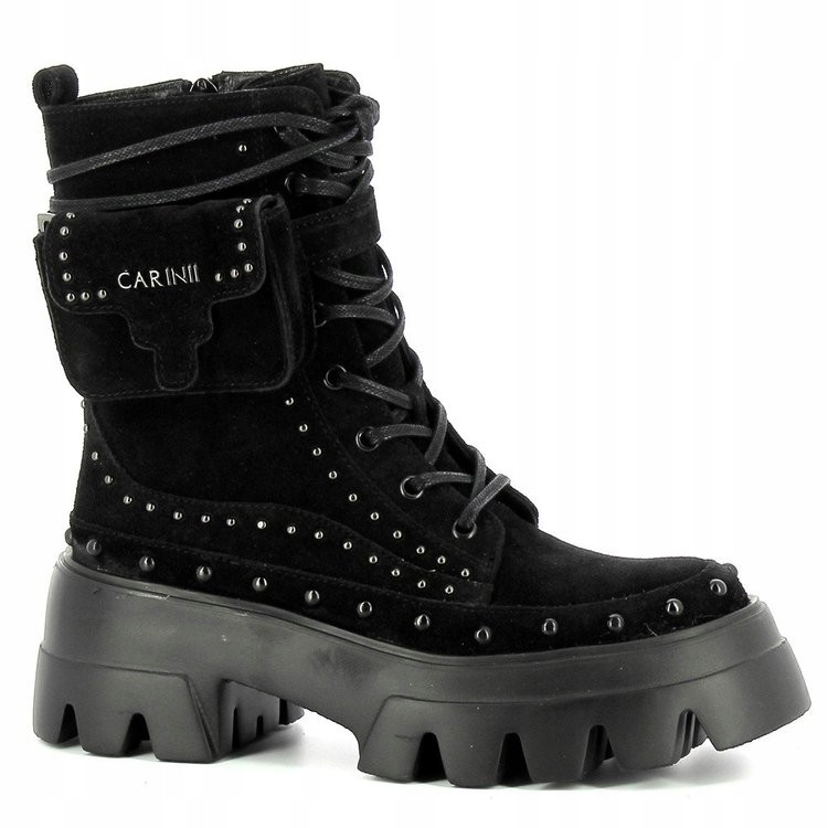 

Carinii B7900 Botki Workery Skóra Zamsz Czarne 40