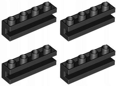 

Lego 2653 Klocek Prowadnica 1x4 czarny (6g) 4 szt.