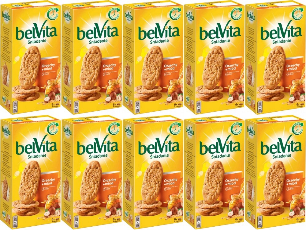 Belvita Original Orzechy I Miód Ciastka Zboż x10