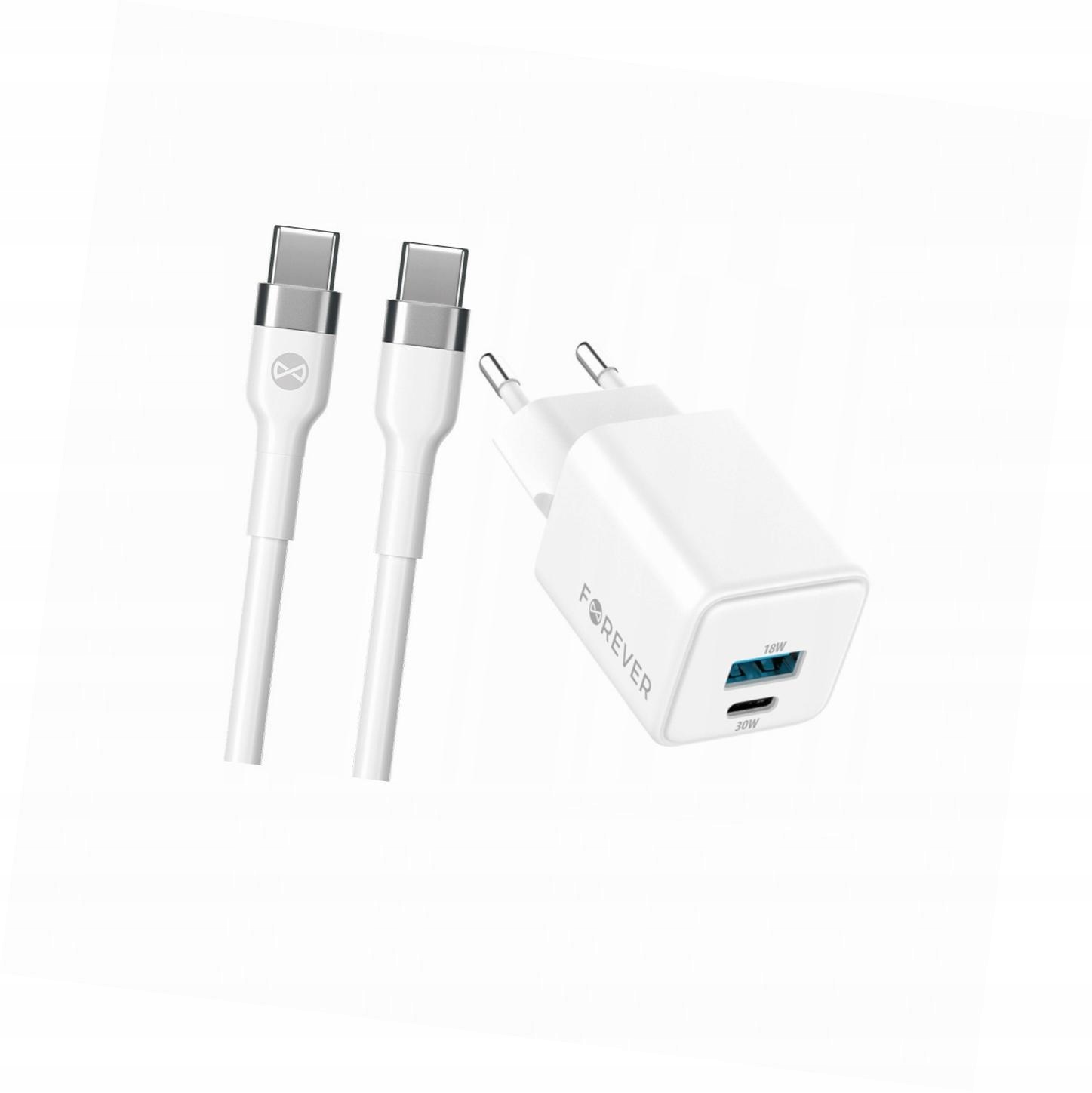 Szybka ładowarka GaN 30W 2 wejścia Usb i Usb-c z kablem do Realme Gt Master