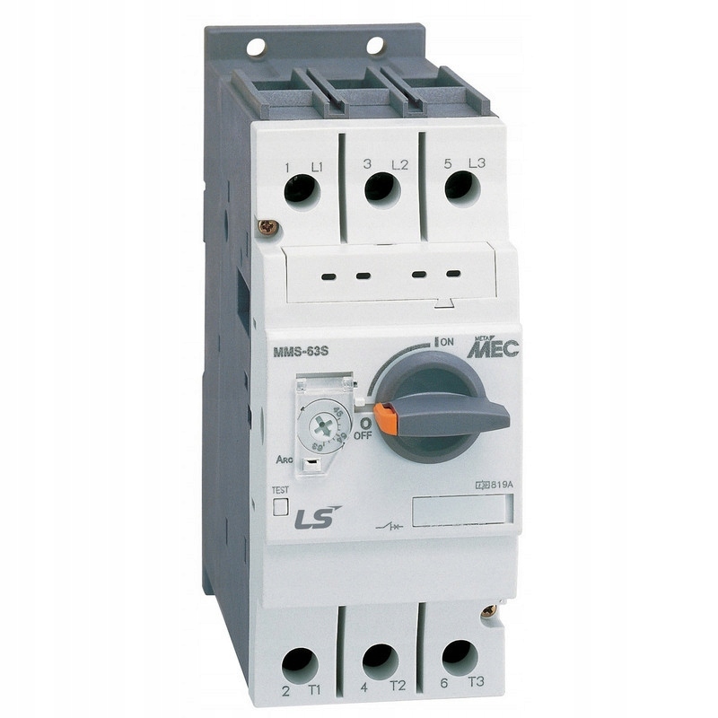 Motorový Spínač 3P 45...63A 30kW Termicz. A Elektrom. Lsis MMS-63S 63A