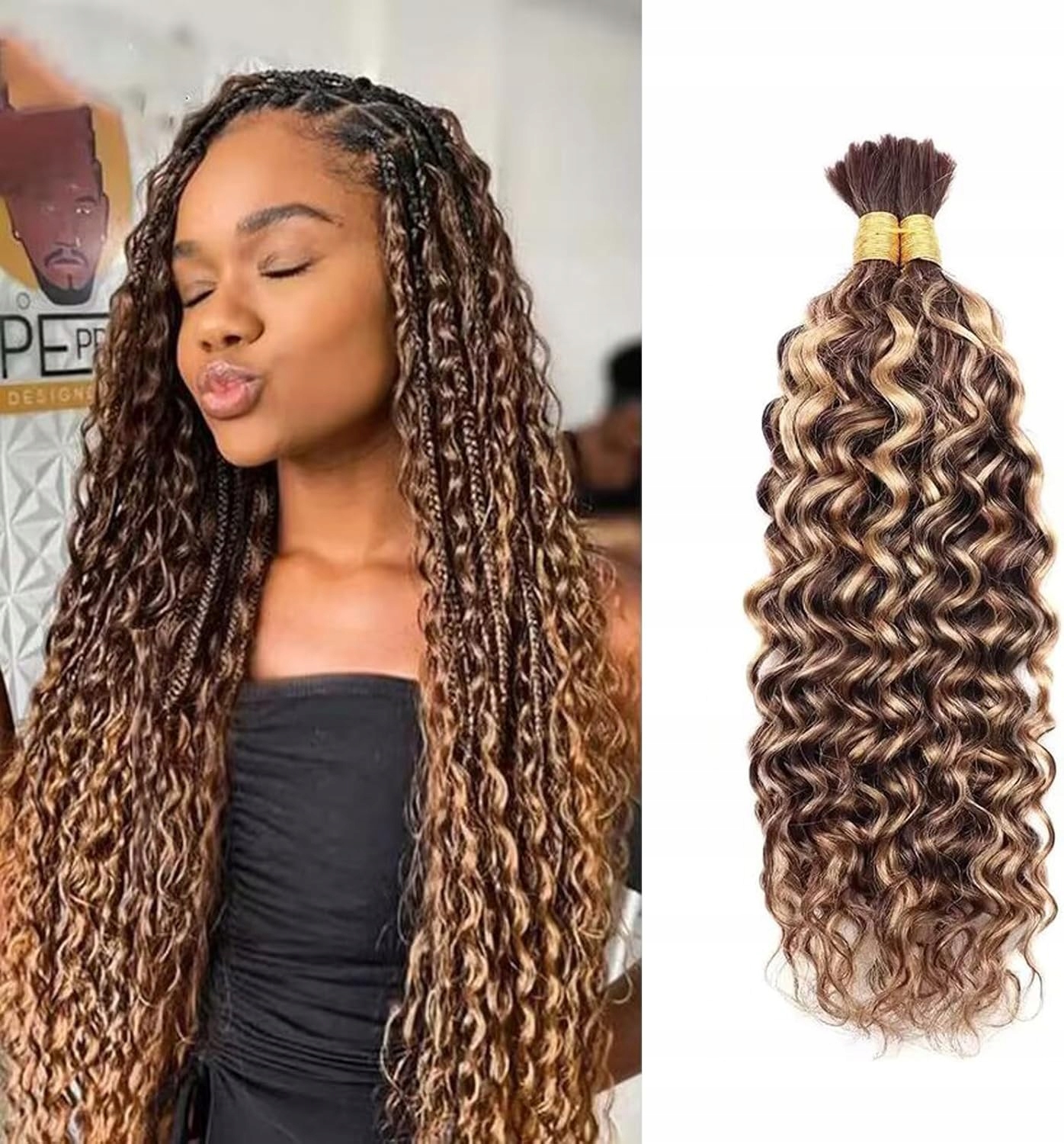 Vlasy do copánků Boho Water Wave 60 cm 2x100 g P4/27# brazilské