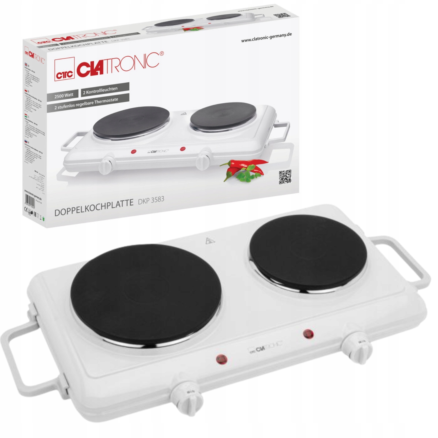 Kuchenka Elektryczna Dwupłytowa Clatronic Dkp 3583