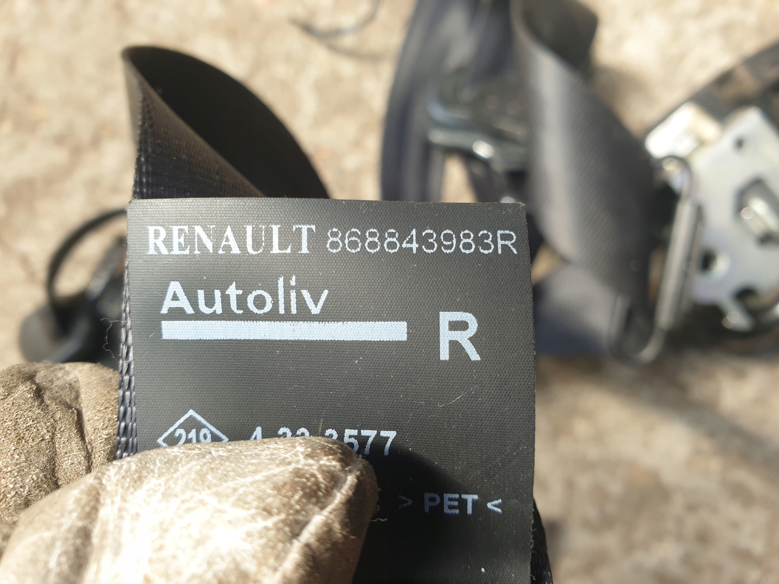dashboard instrument panel airbags tension belts RENAULT CAPTUR and 2014