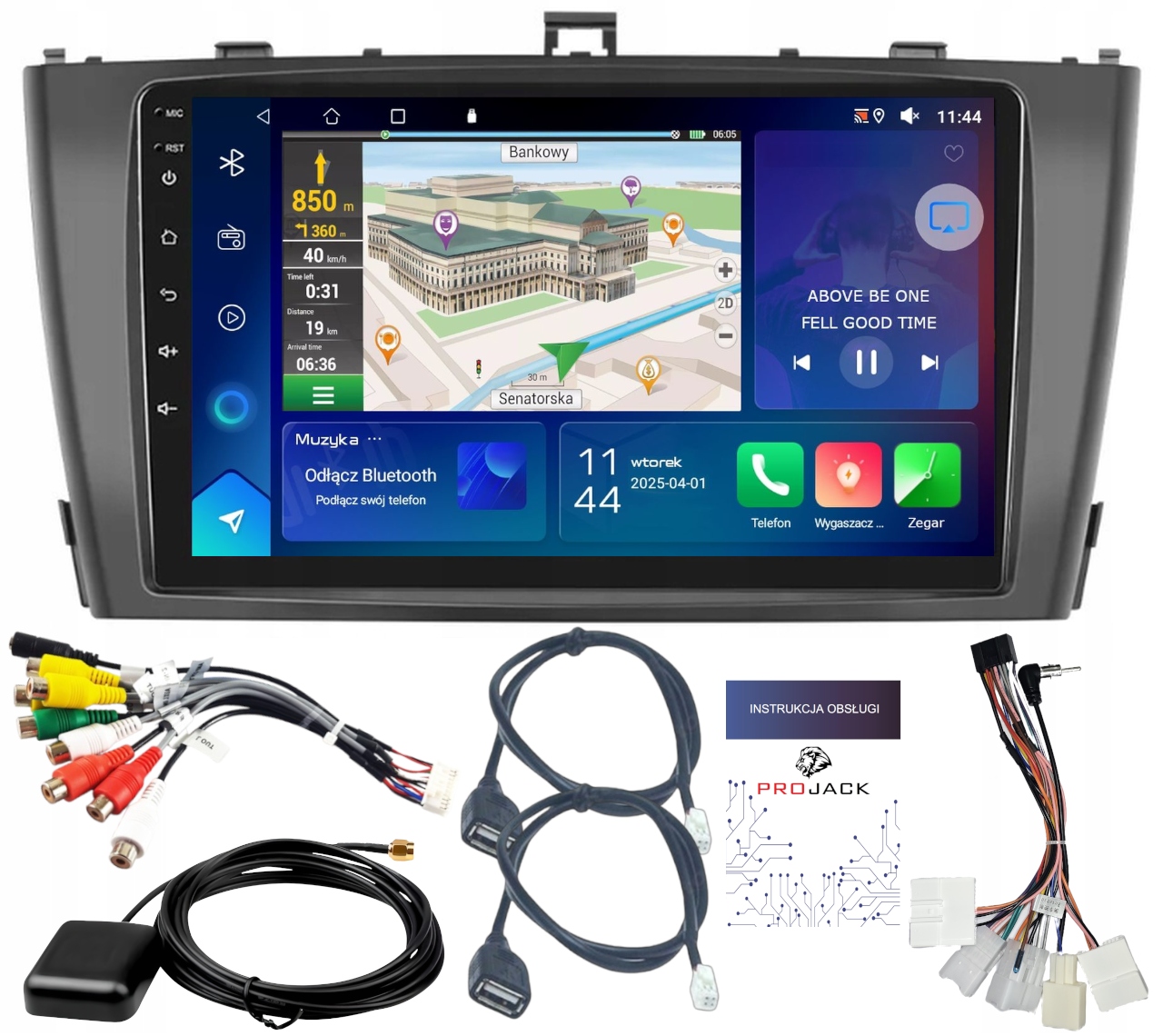 Autorádio Gps Toyota Avensis 2008-2015 Wifi Carplay Bt Usb 2GB 64GB