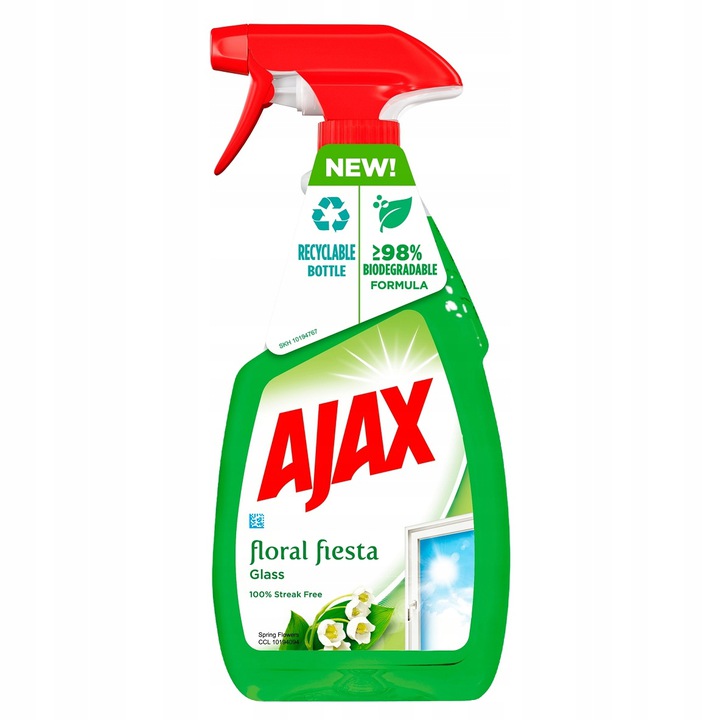 Levně 6X Ajax Čistič skel Green Floral Fiesta 500 ml