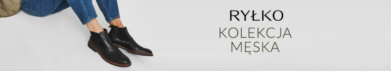 RYŁKO czarne skórzane trzewiki męskie 43 Marka Ryłko