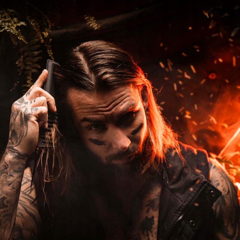 Angry Beards Grzebień do Brody i Stylizacji Włosów Dual Comb Kod producenta GR-COMB-CARBON-DUAL