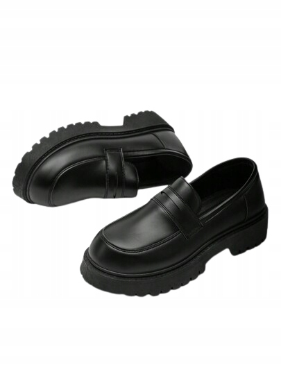 Shein Černé Pánské Mokasíny S Tlustou Podrážkou 44 Vac