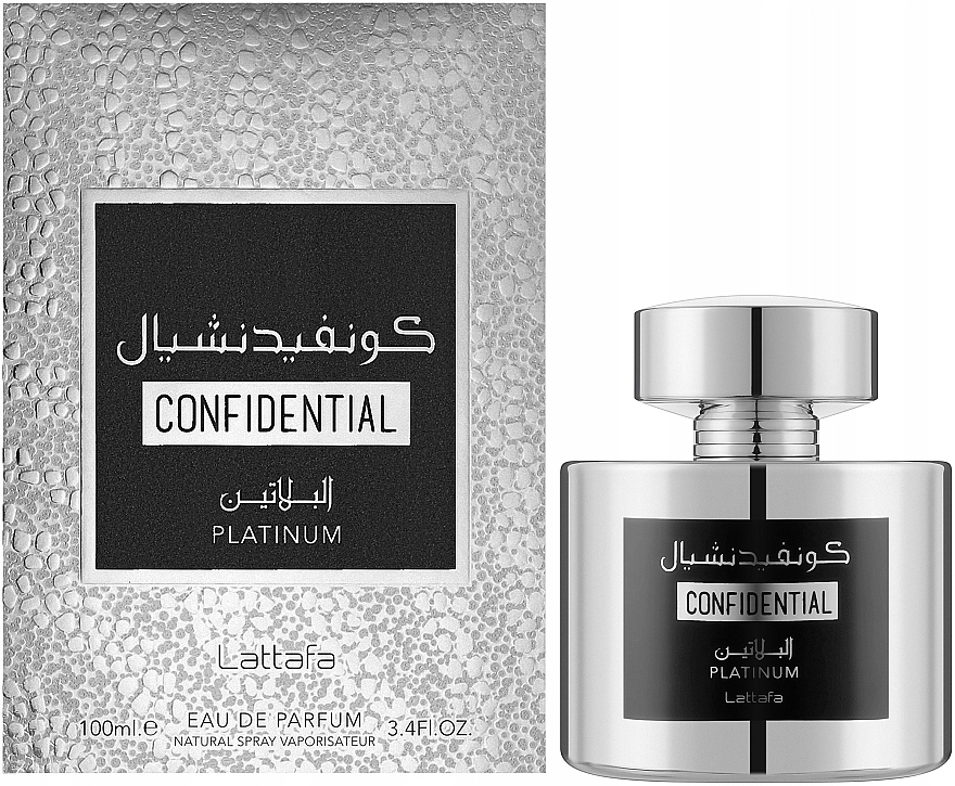 Confidential Platinum Lattafa arabské parfémy 100 ml Edp