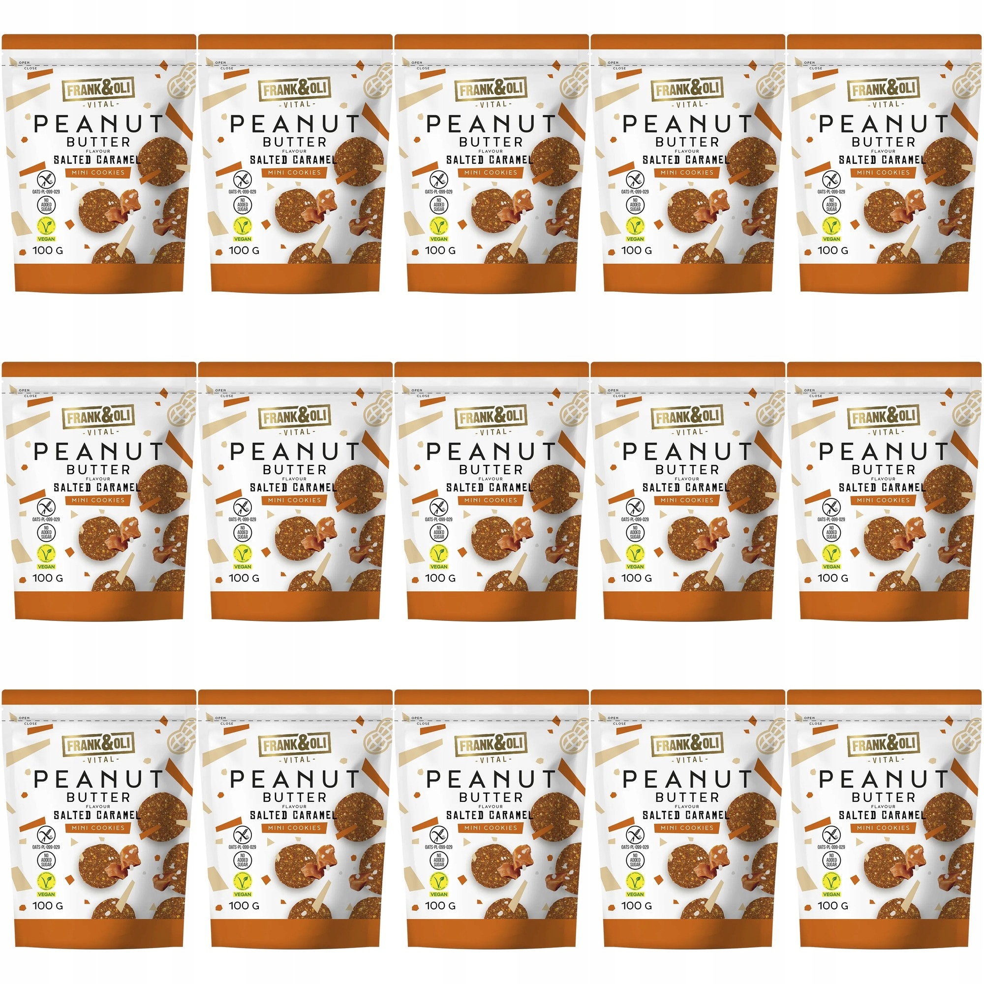 Zestaw ciasteczek Frank&Oli Mini ciasteczka Peanut Butter i Słony 15 szt.