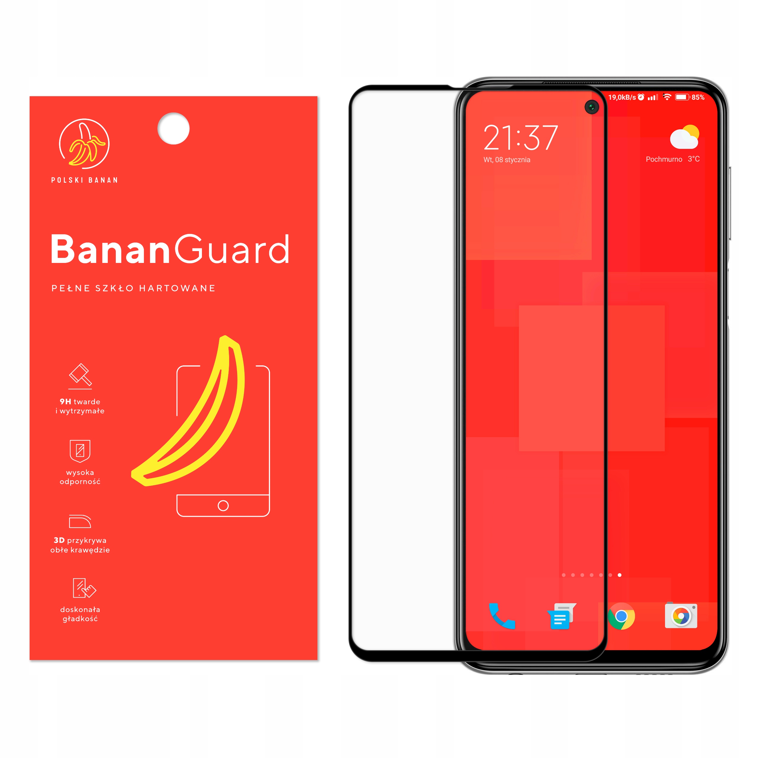 

Szkło Hartowane 3D do Xiaomi Redmi Note 9 Pro 9S