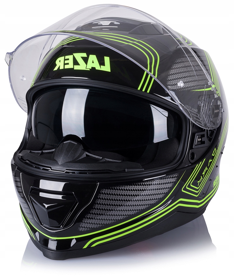 KASK INTEGRALNY LAZER RAFALE DARKSIDE BLK/YELL XS Rodzaj lakieru błyszczący