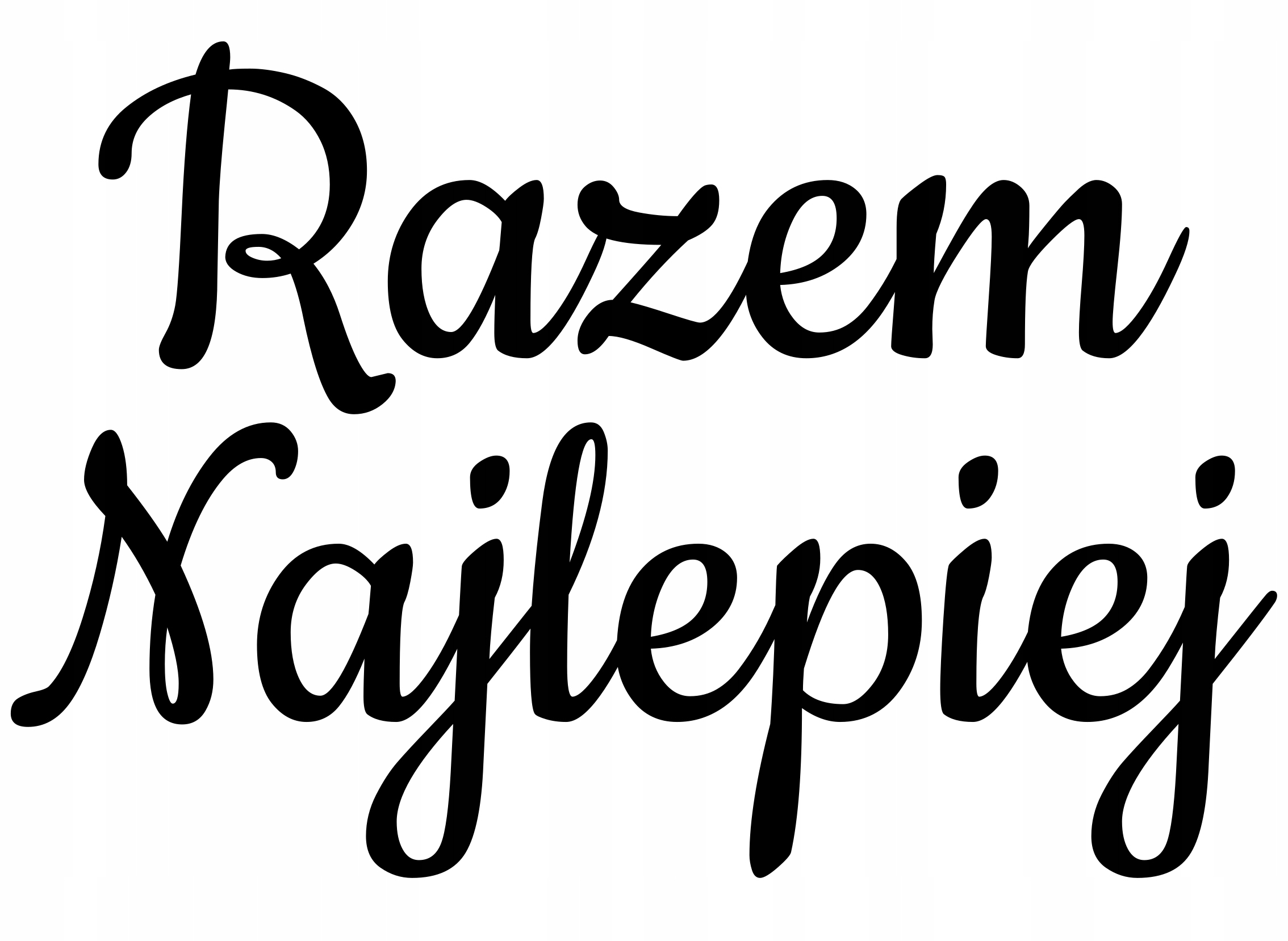 naklejka Razem Najlepiej 42x28cm wesele ślub