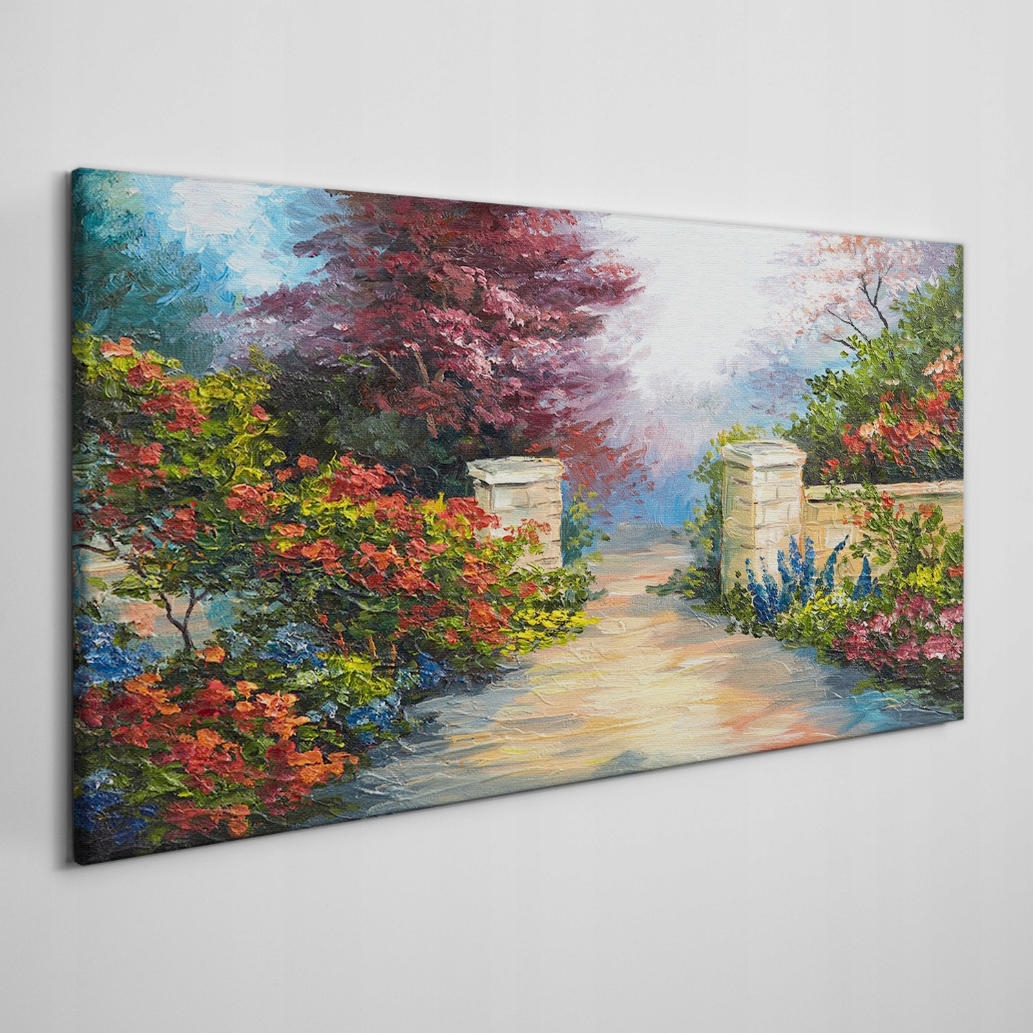 

Obraz na płótnie Ściana kwiaty drzewa 100x50 cm