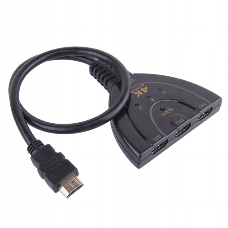 ROZDZIELACZ 3x HDMI SWITCH SPLITTER 4K ULTRA HD Marka LAIYI