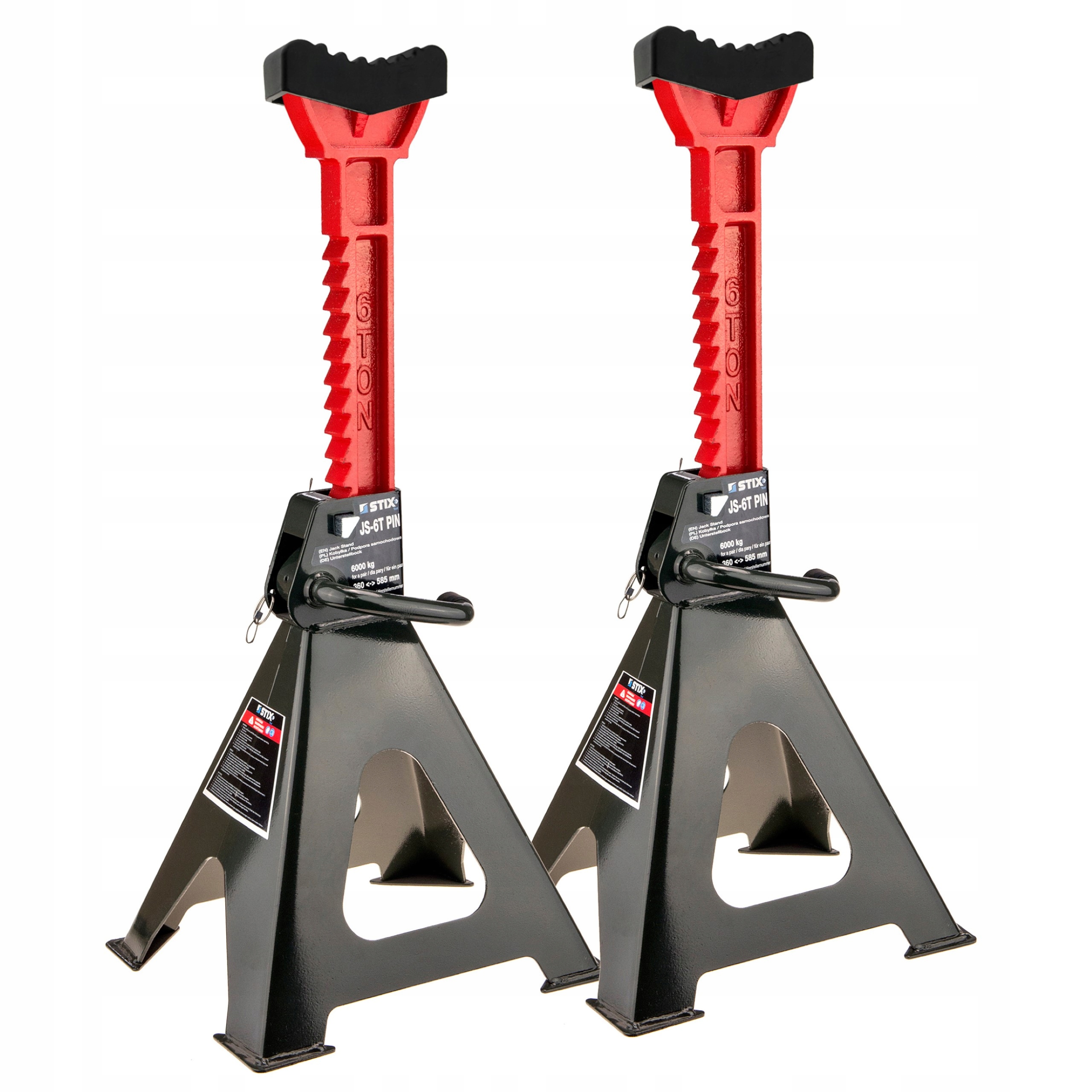 KOBYŁKI WARSZTATOWE 6T POD SAMOCHÓD PODPÓRKI ZABEZPIECZENIE 2 SZT. + GUMY