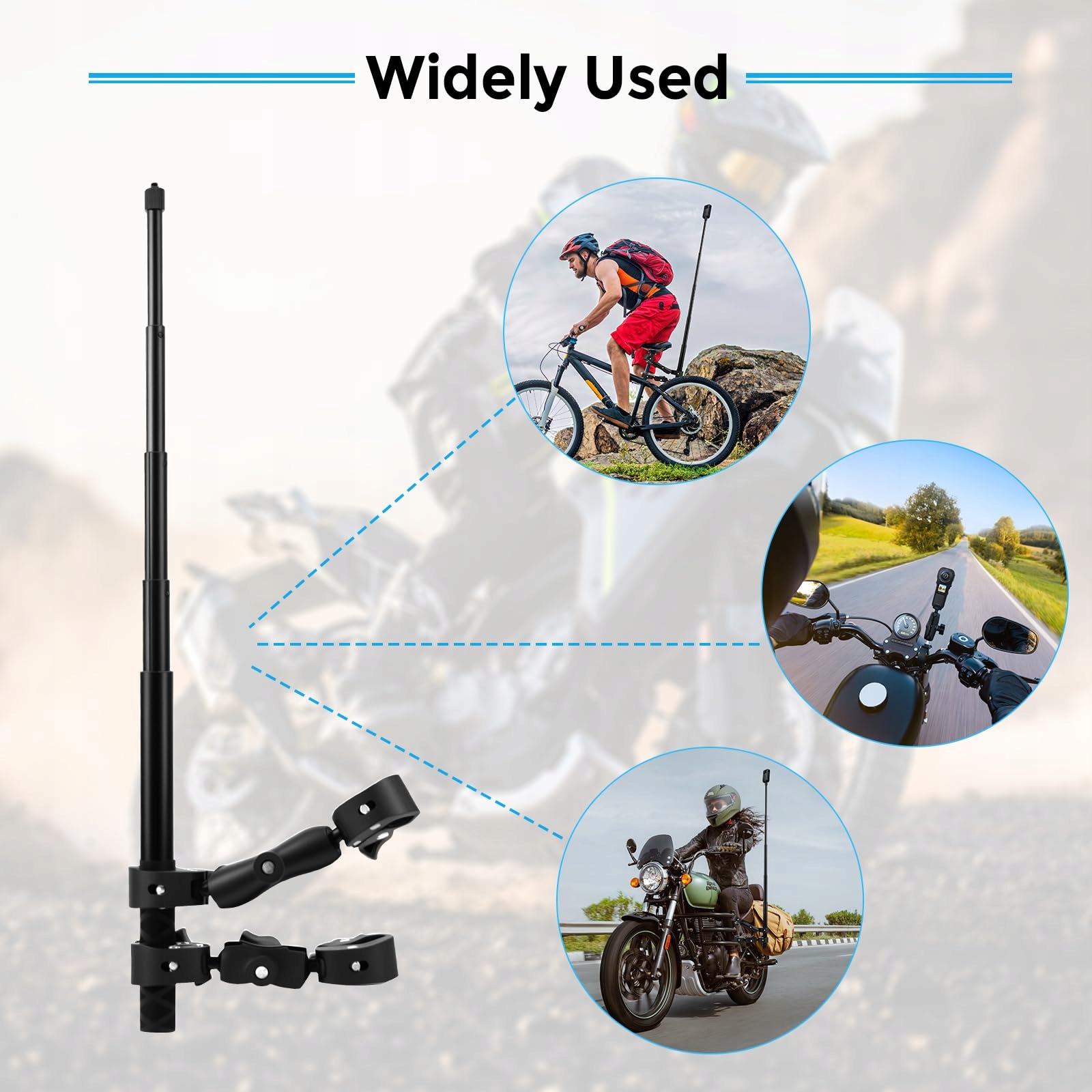 JAOGAUS Uchwyt Motocyklowy Zestaw Do Fotografii Kompatybilny Z Insta360 — miniatura 6